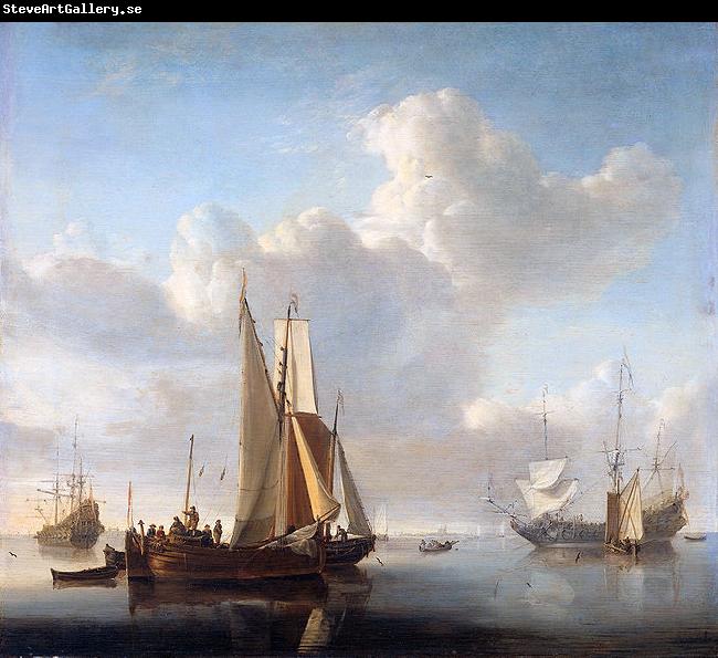 Esaias Van de Velde Ships off the coast